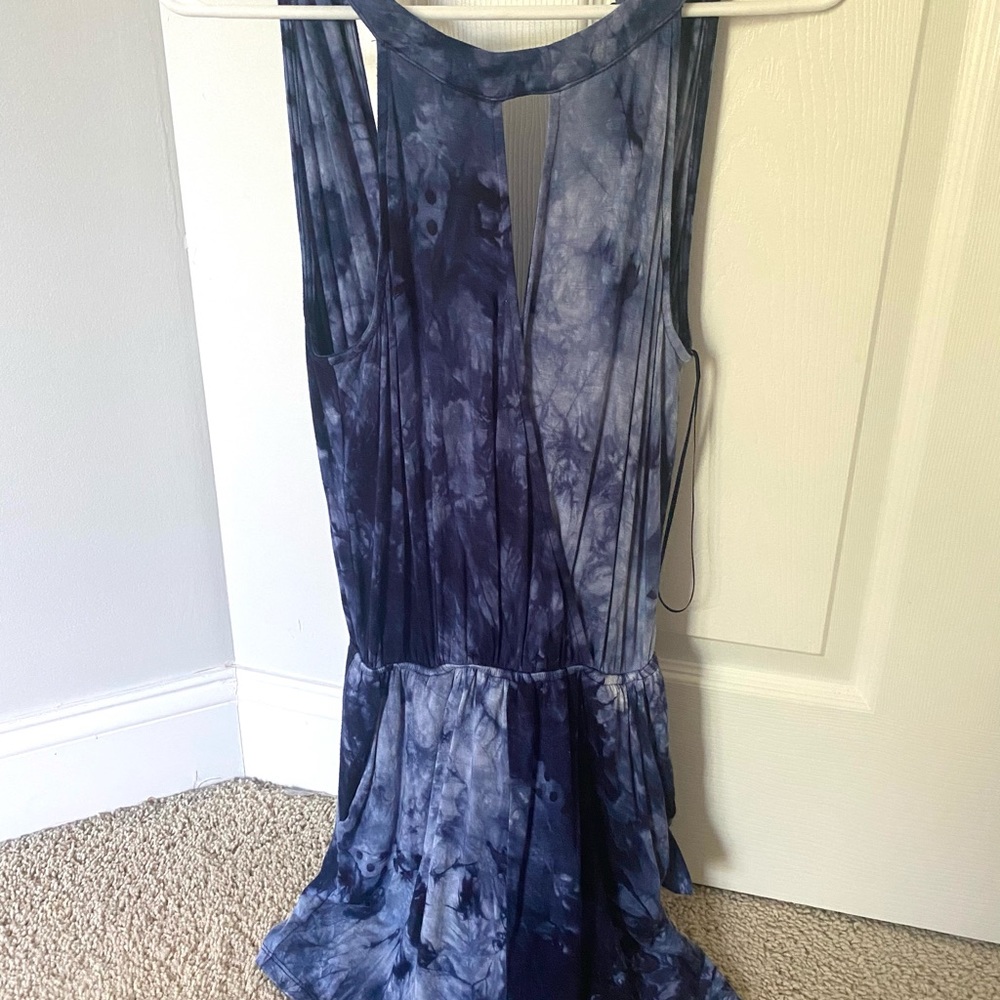 onetheland blue tie dye romper